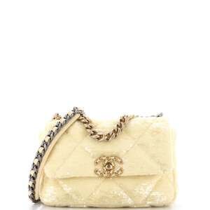 Chanel 19 Flap Bag Quilted Sequins #256603C49B